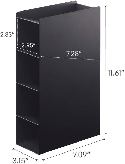 Yamazaki Home Tower 4-Tier Plastic Food Wrap or Aluminum Foil Organizer, Metal Kitchen Storage Holder