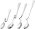 4pcs Hanging Coffee Spoons, Bending Handle Stainless Steel Jam Spoons for Tea, Coffee, Dessert