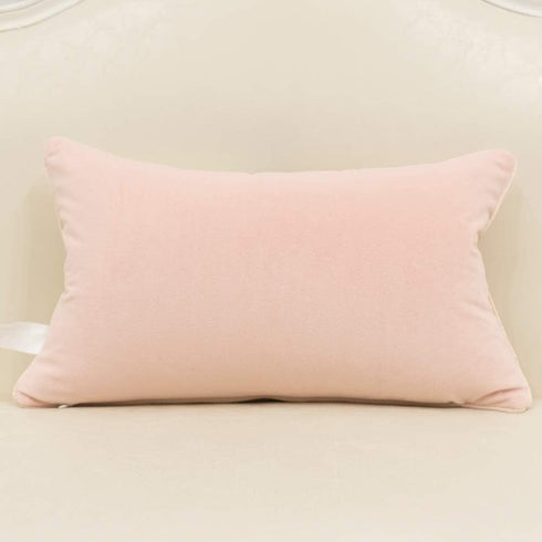 Avigers 12 x 20 Inches Pink White Gold Leather Striped Patchwork Velvet Cushion Case, Luxury Modern Throw Pillow Cover