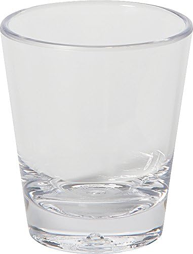 Carlisle FoodService Products Alibi Round Clear Glass, 1.8 Ounces, (Pack of 24) for Restaurants, Catering