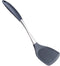 Premium Solid Silicone Spatula, Non Stick Heat Resistant Pancake Turner with Stainless Steel Handle by Lisdripe, Gray