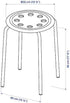 IKEA 32 cm (12 5/8 Marius Stool, White, '')