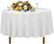 Urby 72 inches White Round Tablecloth for 2-3ft Round Cocktail or Coffee