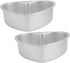 2pcs Heart Shaped Cake Mold Set - Aluminum Alloy Baking Molds for Mousse, Casserole, and Sandwich Loaf Cakes