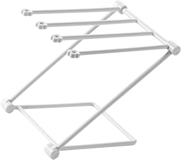 Countertop Dishcloth Drying Rack, 4 Arms Lightweight Space Saving Compact Holder for Kitchen, Light Grey