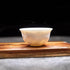 Handmake Ceramic Mini Kungfu Tea Cups Set of 6, White Porcelain Tiny Teacups with Chinese Embossed Dragon Style