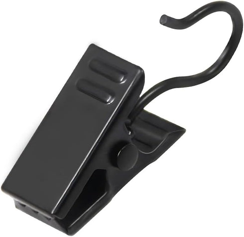 Coideal Small Curtain Clips Hooks, 100 Pack Black Metal for Hanging Christmas String Lights and Art Display