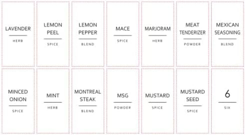Talented Kitchen 140 Pack of Minimalist Spice Jar Labels, Preprinted Water Resistant Stickers (Gold Text)