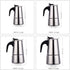 kkhouse Stainless Steel Coffee Pot - Mocha Espresso Latte Percolator Stove Coffee Maker, 100ml Cafetiere Tool