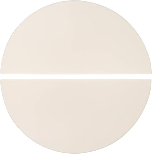 Half-Moon Ceramic Heat Deflector Plates for Kamado Joe Classic I, II, III,Big