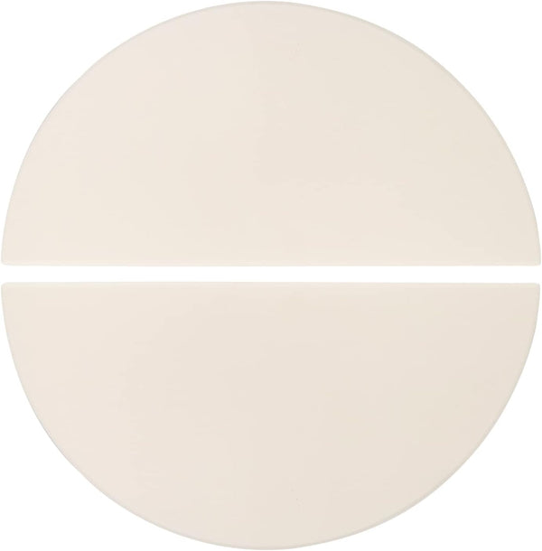 Half-Moon Ceramic Heat Deflector Plates for Kamado Joe Classic I, II, III,Big