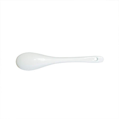 12 pcs White Porcelain Egg Spoons, 5 inch Ceramic Spoons for Coffee, Dessert, Yogurt, Tea