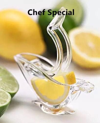 New Acrylic Manual Lemon Slice Squeezer, Portable Transparent Fruit Juicer, Hand Juicer for Orange Lemon
