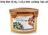 E-Jen Premium Kimchi, Sauerkraut Container Probiotic Fermentation with Inner Vacuum Lid - Round (0.4 gal/ 1.5L)