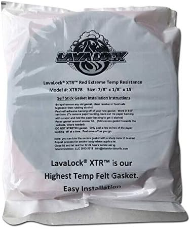 XTR 1,000F Extreme Temp Resistance BBQ Gasket for Big Green Egg, Kamado BBQ Grill Smoker - Self Adhesive