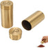 2 Pack Gold Spice Jar, Stainless Steel Shaker with Screw Open Top for Uniform Size Seasoning Bottles