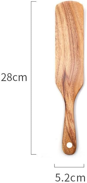 Wooden Spurtle for Cooking Starter Sourdough High Moisture Resistance Teak Wooden Spurtle for Ideal for Spreading Mixing and Reaching Bottom of Jars Non-Stick Cookware Kitchen Utensils