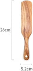 Wooden Spurtle for Cooking Starter Sourdough High Moisture Resistance Teak Wooden Spurtle for Ideal for Spreading Mixing and Reaching Bottom of Jars Non-Stick Cookware Kitchen Utensils