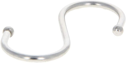 MroMax 50mm/1.97" Stainless Steel S Hooks, Silver S Shaped Hook Hangers for Multiple Uses, 8Pcs