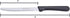 Cuisinox Set of 4 Steak Knives with Black Polypropylene Handle and Rounded Tip