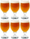 Vikko Beer Glass Set of 6, Belgian Style, Large 13.5 Ounce, Dishwasher Safe Durable Drinking Glass for Craft Brews