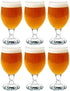 Vikko Beer Glass Set of 6, Belgian Style, Large 13.5 Ounce, Dishwasher Safe Durable Drinking Glass for Craft Brews