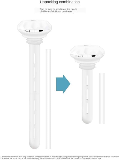 USB Cool Mist Humidifier, Portable Mini Air Humidifier for Bedroom, Desk, Car, Travel, Office, Baby
