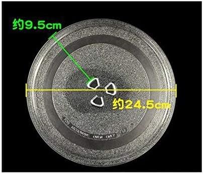 Microwave Glass Plate Turntable Tray Accessories, 9.6inch/24.5cm Diameter, Thickened Heat Resistant