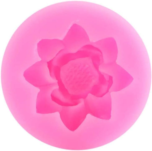 Pink Lotus Flower Silicone Molds,Fondant Candy Making Chocolate Molds,for DIY Cupcake Cake Topper Decoration Pastry and Baking Molds Bakeware