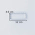 LILIAO Scalloped Edge Rectangle Cookie Cutter, 4.7 x 1.9 Inch Stainless Steel
