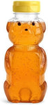 18 Pack 8 oz 12 oz Nakpunar fl Plastic PET Honey Bear Jars, Squeeze Bottles with Yellow Flip-Top Dispenser Caps w/Seals