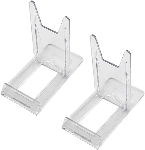 2 Pieces Adjustable Acrylic Easel Display Stands, Mini Plate Display Stands for Coins