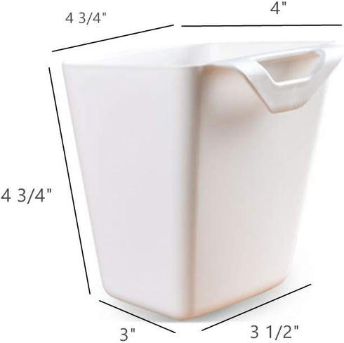 5pcs Hanging Cup Holder,Rolling Cart Accessories Utility cart Accessories Hanging Bins,Hanging Flower Pots,Space Saver,Storage Bucket Desktop Container,Make Up Pencil Holder White by DODXIAOBEUL