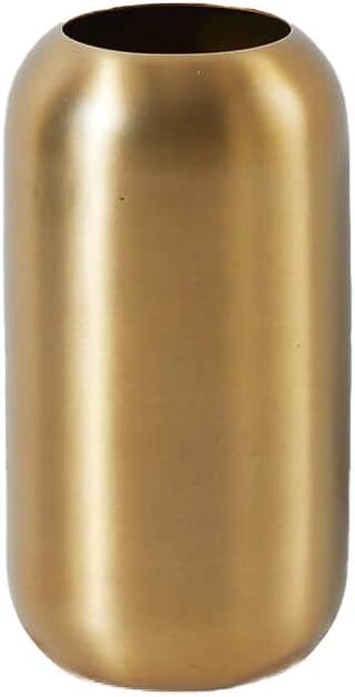 Serene Spaces Living Matte Gold Floral Capsule Vase, Stylish Flower Vases for