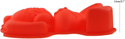 Non-stick Easter Bunny Silicone Cake Pan Mold for Baking, Rabbit Holding Egg