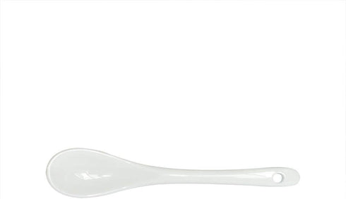 12 pcs White Porcelain Egg Spoons, 5 inch Ceramic Spoons for Coffee, Dessert, Yogurt, Tea