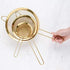 Stainless Steel Fine Mesh Oil Strainer, Golden Flour Sifter, Baking Tools, Medium Size