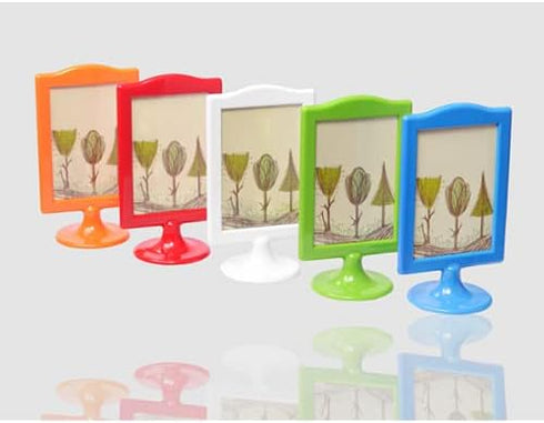 Rikyo 4 Pack 4x6, 2 Standing Photo Frames,Self Standing Photo,Vertical Mount Sign Holders Double Sided Tabletop