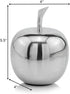 Modern Day Accents 3862 Manzano SM Polished Apple - Fruit Decor, Teacher Gifts, Office Desk Decor, Silver Apple