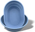 Set of 2 Blue Benaton Silicone Sourdough Bread Proofing Baskets, 9.5 Inch Oval & Round, Dishwasher Safe