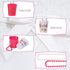 Bridal Shot Glass Necklace, 12 PCS Pink and White with Gold Foil for Bachelorette Party