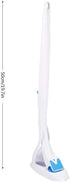 Toilet Brush with Long Handle, Cotton Toilet Scrubber Wand and Replaceable Detergent Head for Home Bathroom Cleaning