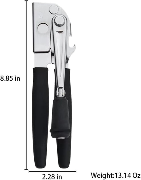 Crank Can Openers Manual,Heavy Duty Commercial Swing Away Can Opener with Rubber-coated Handles by NUFR