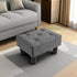 Poofzy Small Foot Stool Ottoman, Linen Ottoman Foot Rest with Legs, Rectangle Foot Rest for Couch, Footstools