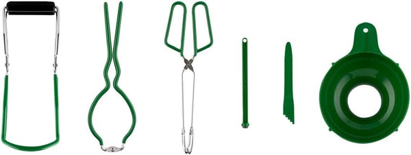 Met Lux 6-Piece Canning Utensil Set, Durable Canning Tool Kit with Vinyl-Coated Jar Tong, Lifter, Wrench, and More