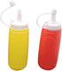2 8 oz. (1 set (2 Handy Housewares pc Squeezable Picnic Condiment Squeeze Dispenser Storage Bottles - Great for Ketchup