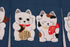 NARUMI ?? Noren (Japanese Curtain) Seven Beckoning Cat/Maneki Neko 17-507, 85×30cm from Japan