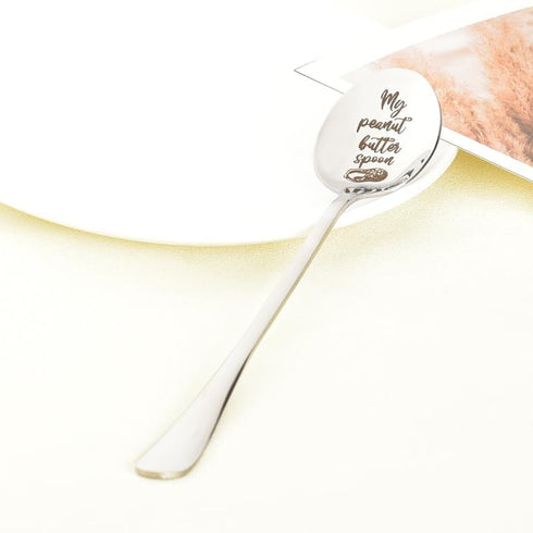 My Peanut Butter Spoon Gift for Peanut Butter Lovers, Funny Husband Wife Dad Anniversary Christmas Gifts