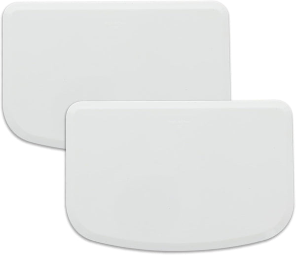 Plastic Bench Scraper for Baking - 2 White Bowl Scrapers, Flexible Food Safe Dough Cutter