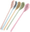 5 Pcs Long Handle Melamine Spoons, Colorful Coffee Spoons for Ice Cream, Cocktail Mixing